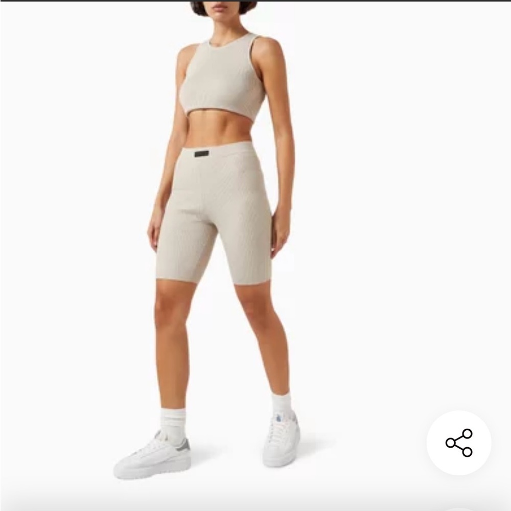 Fear of God ESSENTIALS SS23 knit ribbed bike sport short, color: Seal | M, NWOT - Picture 2 of 12
